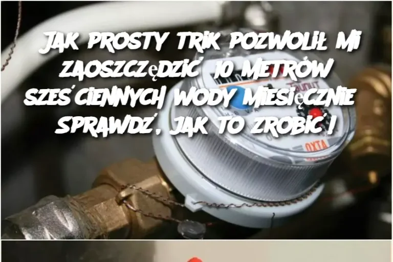 Jak prosty trik pozwolił mi zaoszczędzić 10 metrów sześciennych wody miesięcznie? Sprawdź, jak to zrobić!