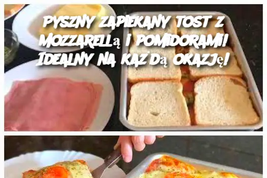 Pyszny zapiekany tost z mozzarellą i pomidorami! Idealny na każdą okazję!