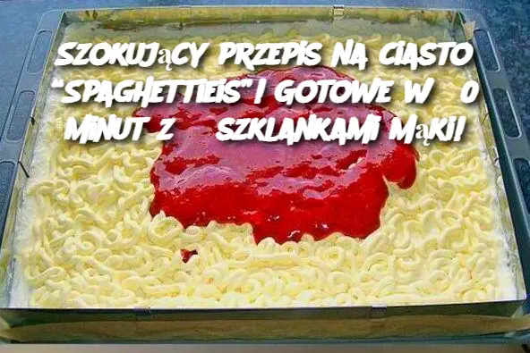 Szokujący przepis na ciasto “Spaghettieis”! Gotowe w 30 minut z 3 szklankami mąki!