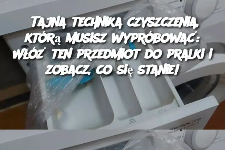 Tajna technika czyszczenia, którą musisz wypróbować: Włóż ten przedmiot do pralki i zobacz, co się stanie!