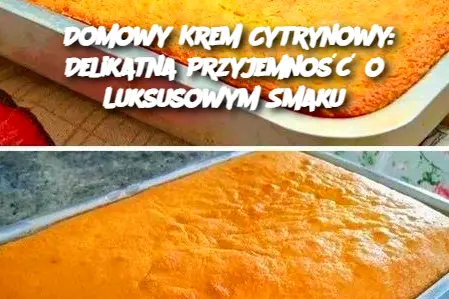 Domowy Krem Cytrynowy: Delikatna Przyjemność o Luksusowym Smaku