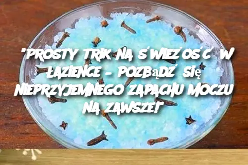 “Prosty trik na świeżość w łazience – Pozbądź się nieprzyjemnego zapachu moczu na zawsze!”