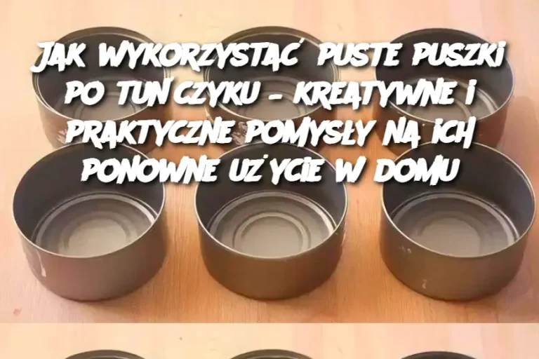 Jak wykorzystać puste puszki po tuńczyku – kreatywne i praktyczne pomysły na ich ponowne użycie w domu