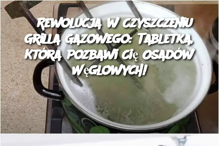 Rewolucja w Czyszczeniu Grilla Gazowego: Tabletka, Która Pozbawi Cię Osadów Węglowych!