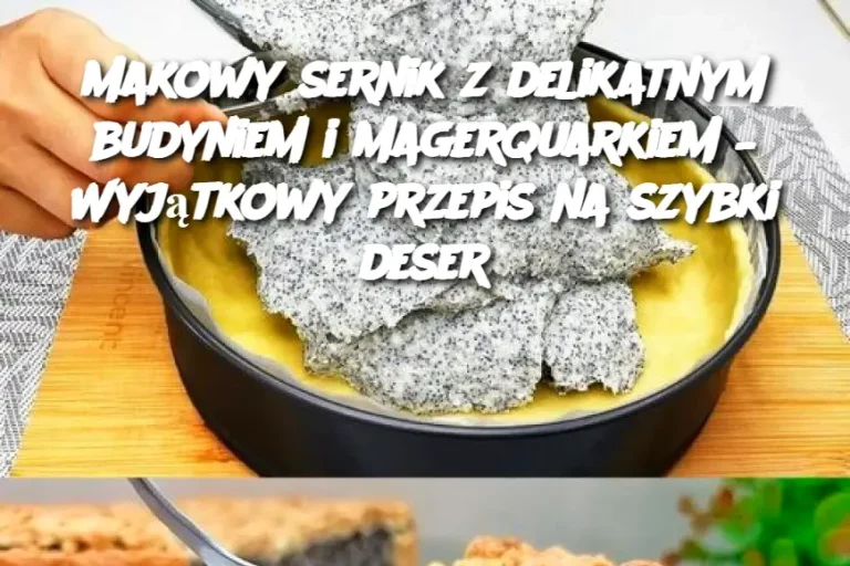 Makowy sernik z delikatnym budyniem i Magerquarkiem – Wyjątkowy przepis na szybki deser