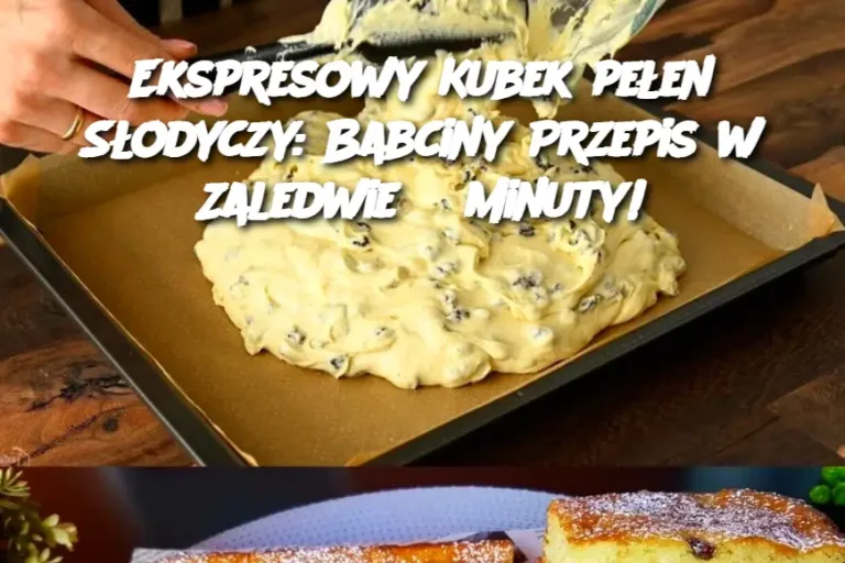 Ekspresowy Kubek pełen Słodyczy: Babciny Przepis w Zaledwie 3 Minuty!