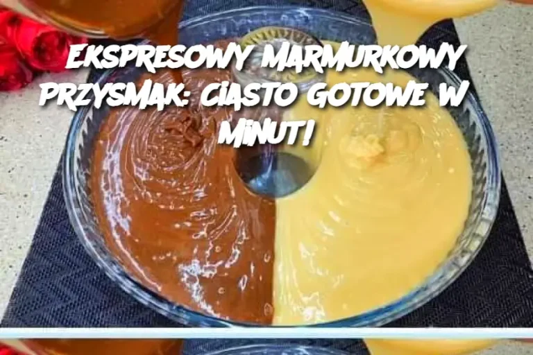 Ekspresowy Marmurkowy Przysmak: Ciasto Gotowe w 5 Minut!