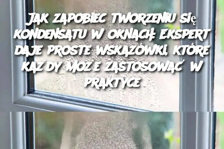 Jak zapobiec tworzeniu się kondensatu w oknach: Ekspert daje proste wskazówki, które każdy może zastosować w praktyce