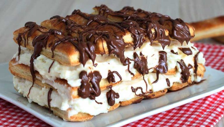 Millefeuille z mascarpone i Nutellą