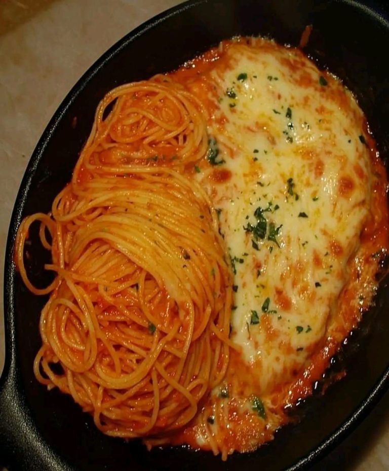 Kurczak po parmeńsku ze spaghetti