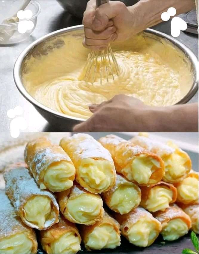 Cannoli z kremem cukierniczym: