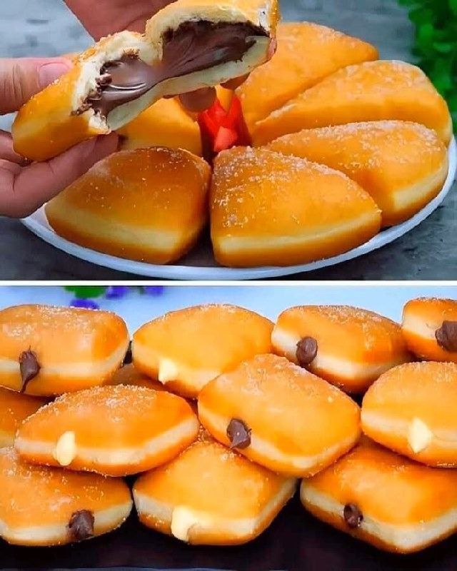 Fantastyczne pączki wypełnione czekoladą, są tak pyszne!