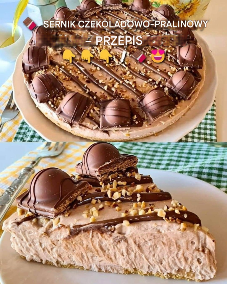 🍫SERNIK CZEKOLADOWO-PRALINOWY – PRZEPIS 👇👇