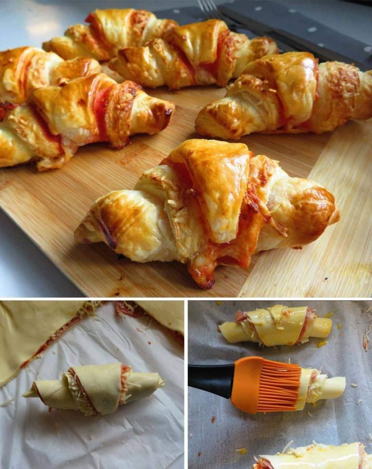 Croissanty w stylu pizzy