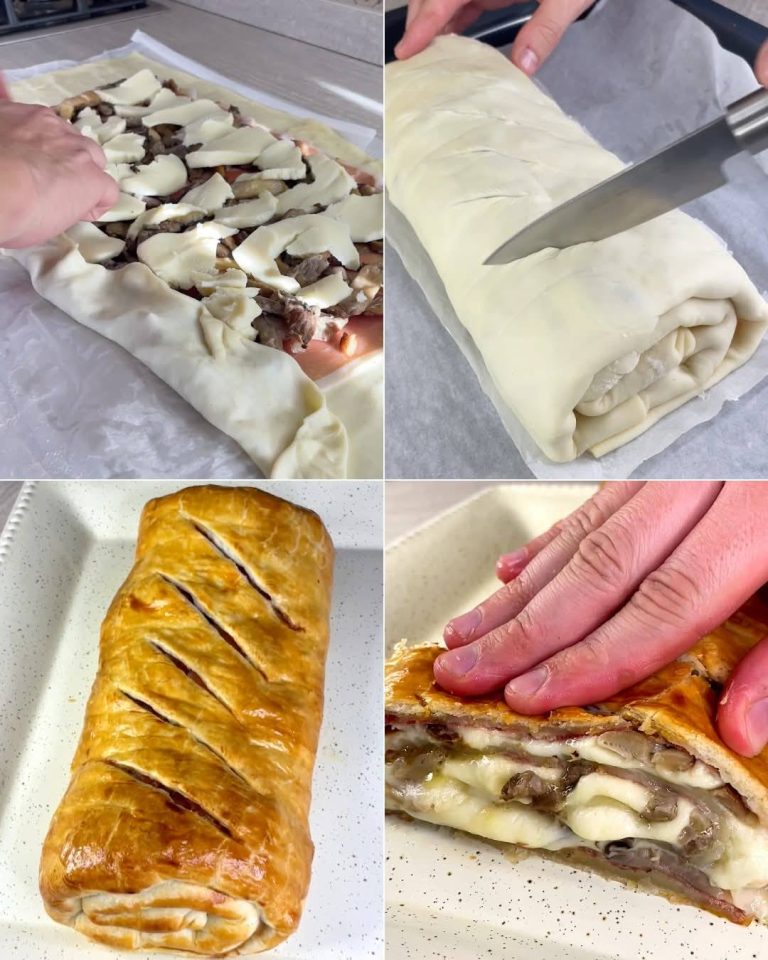 Wytrawny strudel: przepis z grzybami, scamorzą i boczkiem z sekcji Easy Gourmet