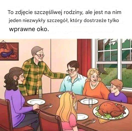 Zagadka na test na inteligencję: Czy potrafisz znaleźć błąd na zdjęciu stołu jadalnego tej rodziny w ciągu 11 sekund?