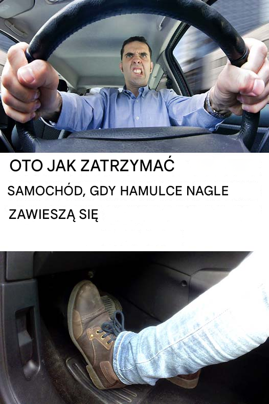 Oto jak zatrzymać samochód, jeśli hamulce nagle zawiodą