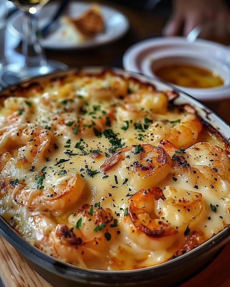 Krewetki toskańskie z czosnkiem i parmezanem