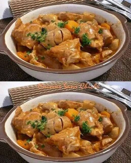 Dobre danie z cielęciny marengo, włoski gulasz