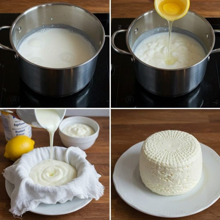 Ser domowy z 1 litra mleka, połówki cytryny i 1 jogurtu