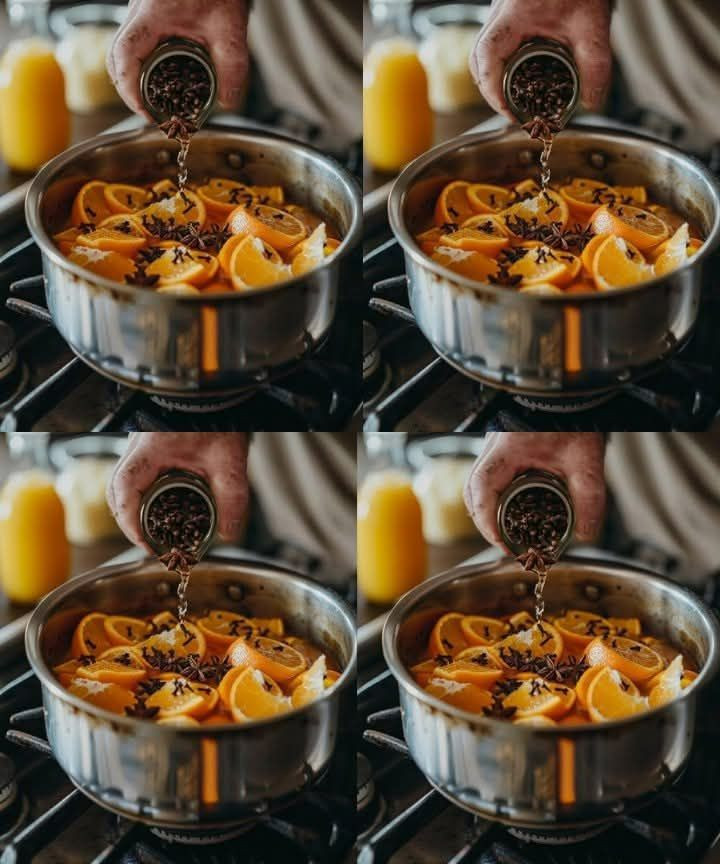 Gotowanie skórek pomarańczy i goździków: stary zwyczaj naszych babć.