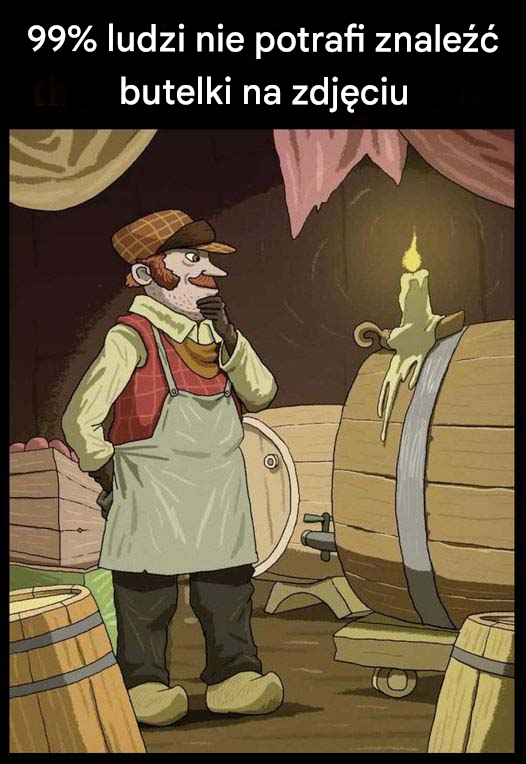 Czy potrafisz znaleźć ukrytą butelkę?