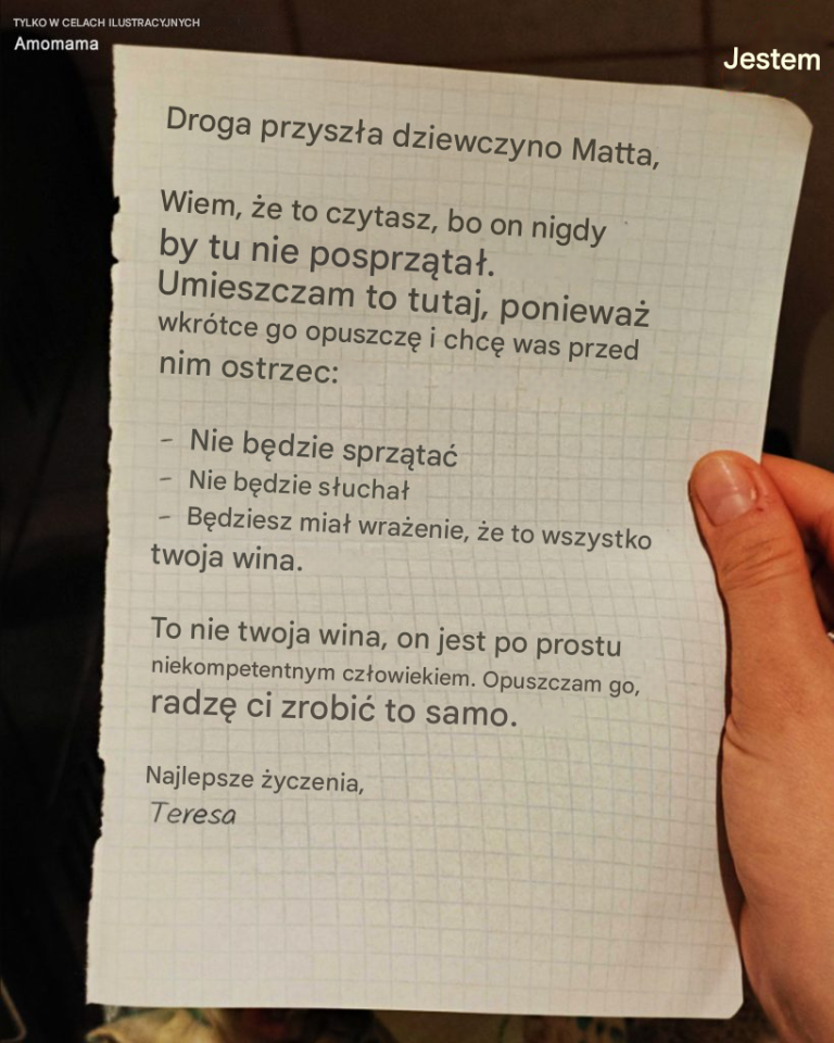 Znalazłam ukrytą notatkę, którą była dziewczyna mojego chłopaka zostawiła przed rozstaniem — po pokazaniu jej mu skontaktowałam się z jego byłą dziewczyną i to zmieniło moje życie