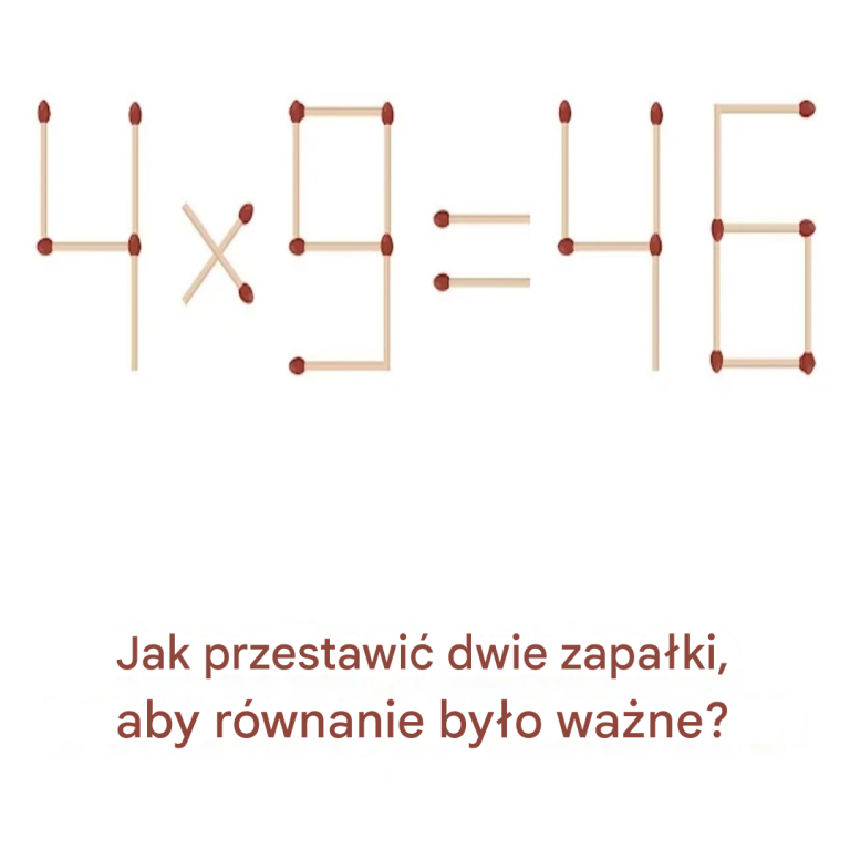 Jak przenieść dwie odpowiedniości, aby to równanie było ważne?