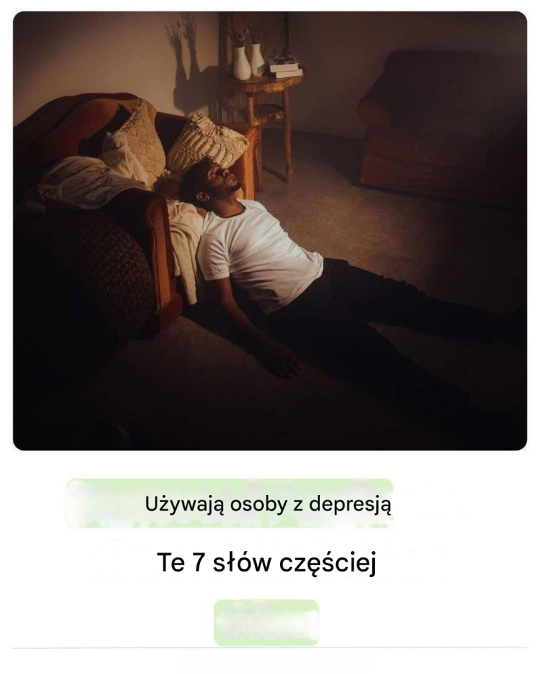 Osoby cierpiące na depresję używają tych 7 słów częściej
