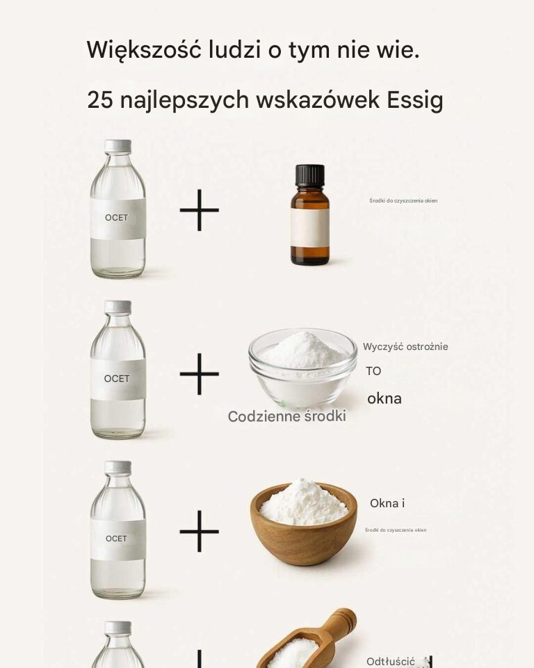 Większość ludzi o tym nie wie. 25 najlepszych sposobów na wykorzystanie octu