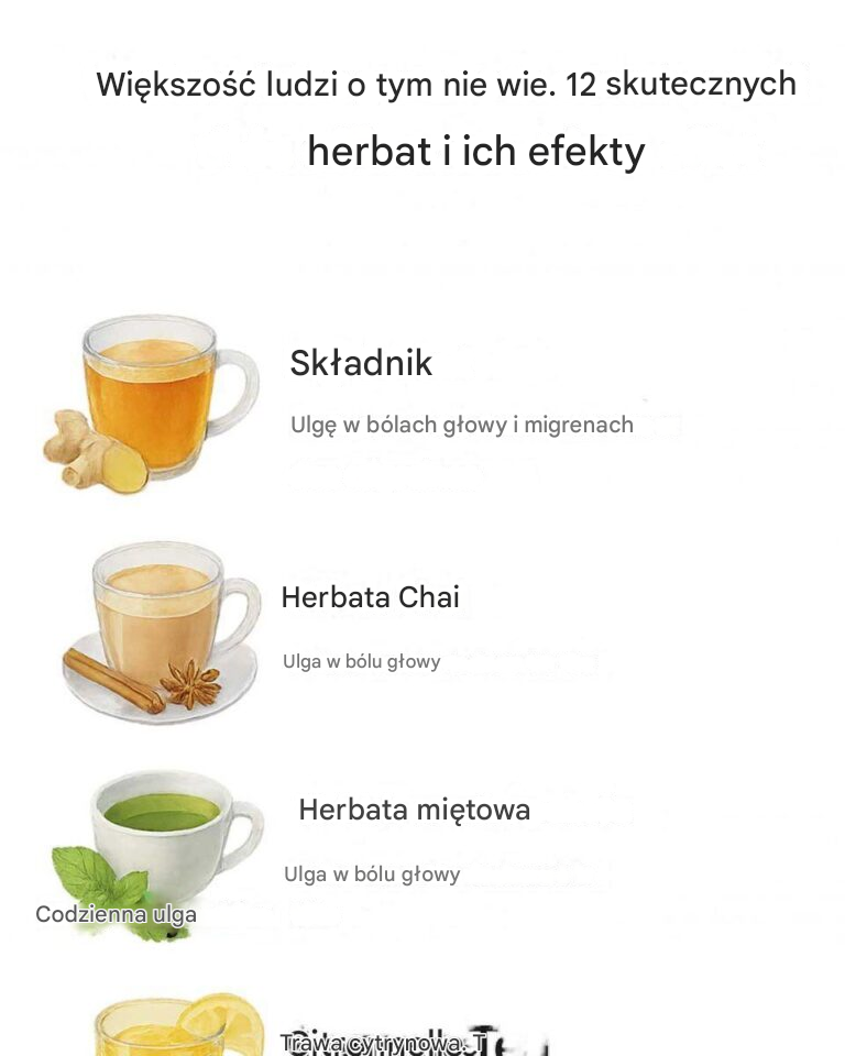 Większość ludzi o tym nie wie. 12 potężnych herbat i ich właściwości lecznicze