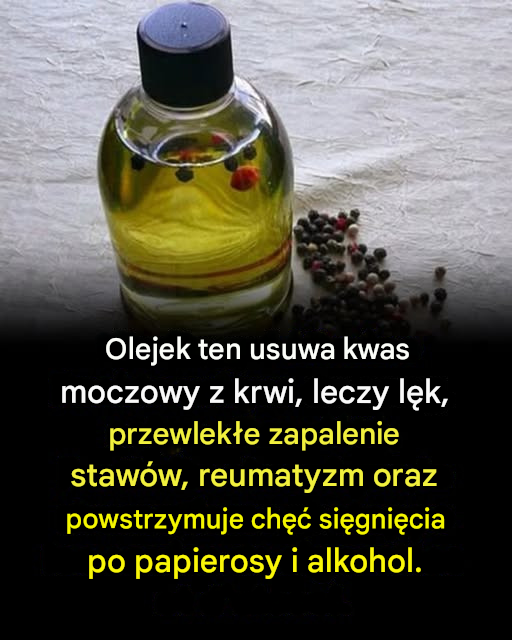 Olejek, który usuwa kwas moczowy z krwi, leczy lęk, przewlekłe zapalenie stawów, reumatyzm i powstrzymuje chęć sięgnięcia po papierosy i alkohol