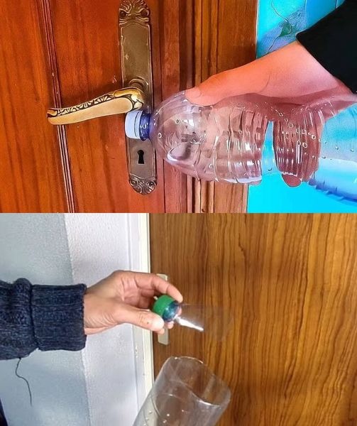 Otwórz drzwi plastikową butelką