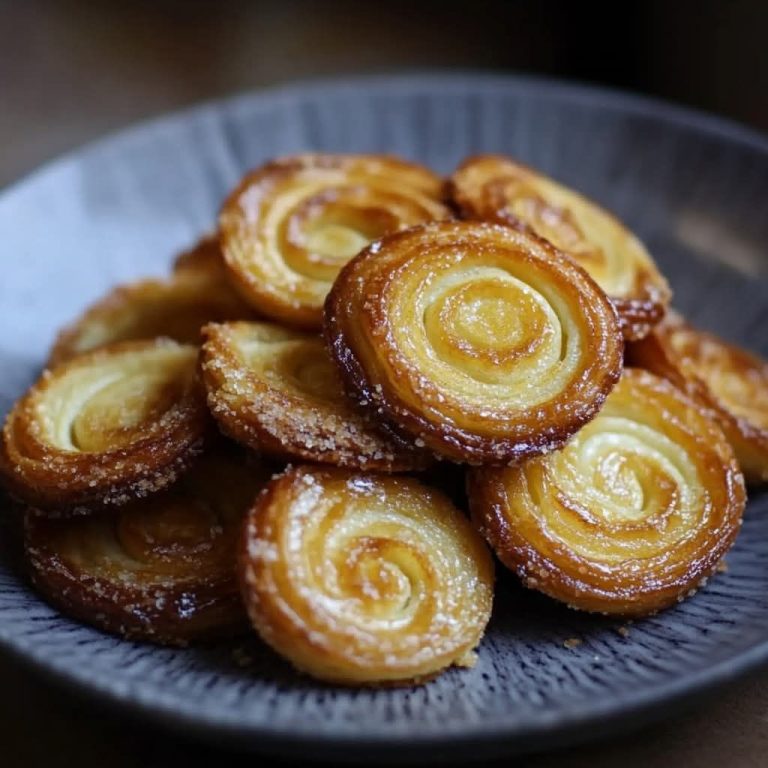 Słodkie i chrupiące palmiery z ciasta francuskiego