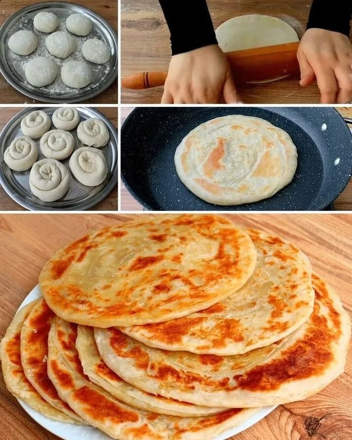 Indyjski chleb smażony na patelni bez drożdży