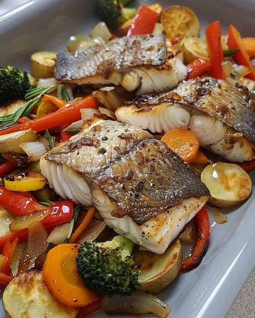 Lekka ryba z warzywami z patelni – szybki i zdrowy obiad w 20 minut