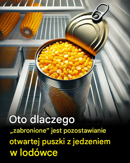 Oto dlaczego nigdy nie należy zostawiać otwartej puszki z jedzeniem w lodówce