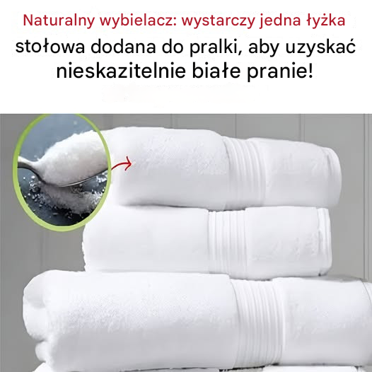 Wystarczy jedna łyżka stołowa w pralce, aby uzyskać nieskazitelnie białe pranie