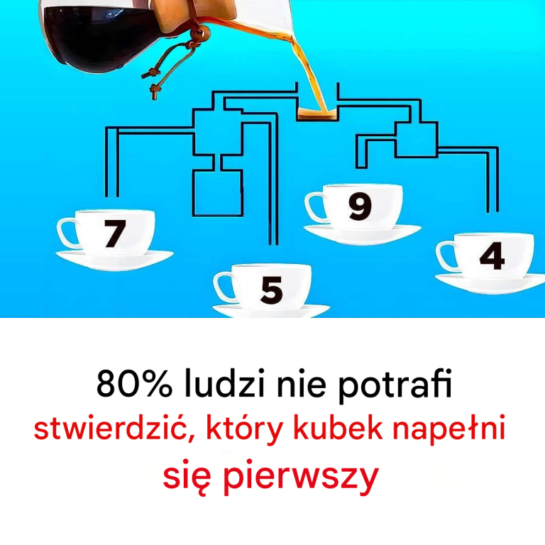 Test IQ: Która filiżanka kawy zostanie napełniona jako pierwsza?