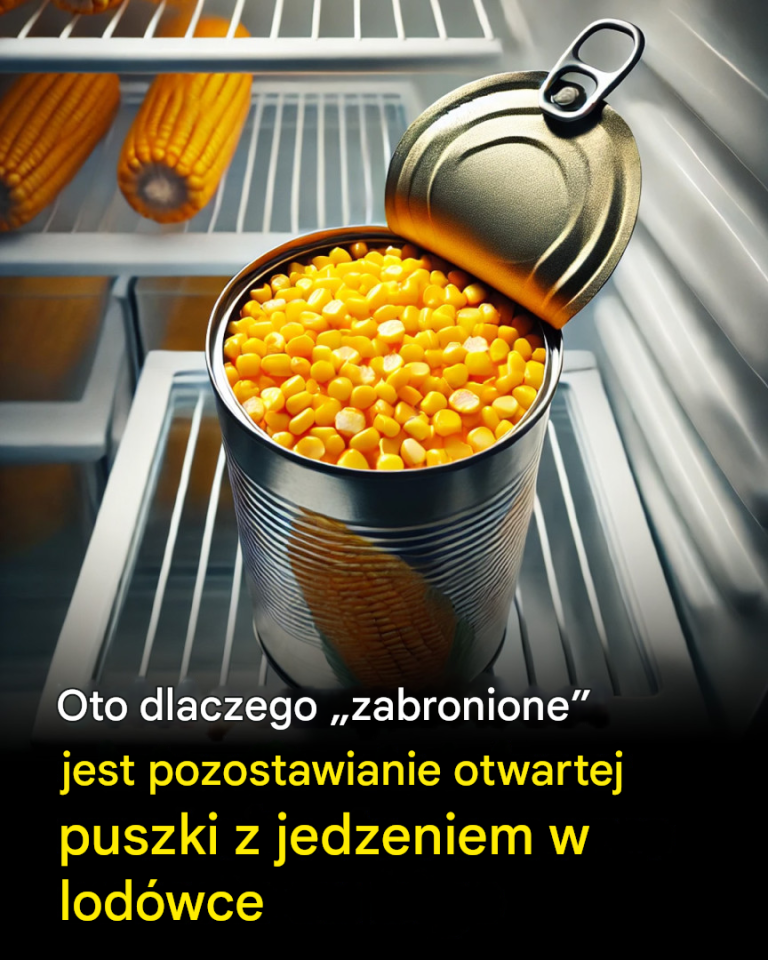 Oto dlaczego nigdy nie należy zostawiać otwartej puszki z jedzeniem w lodówce