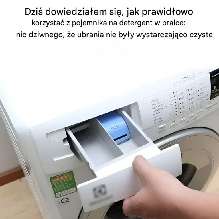 Jak prawidłowo używać pojemnika na detergent w pralce?