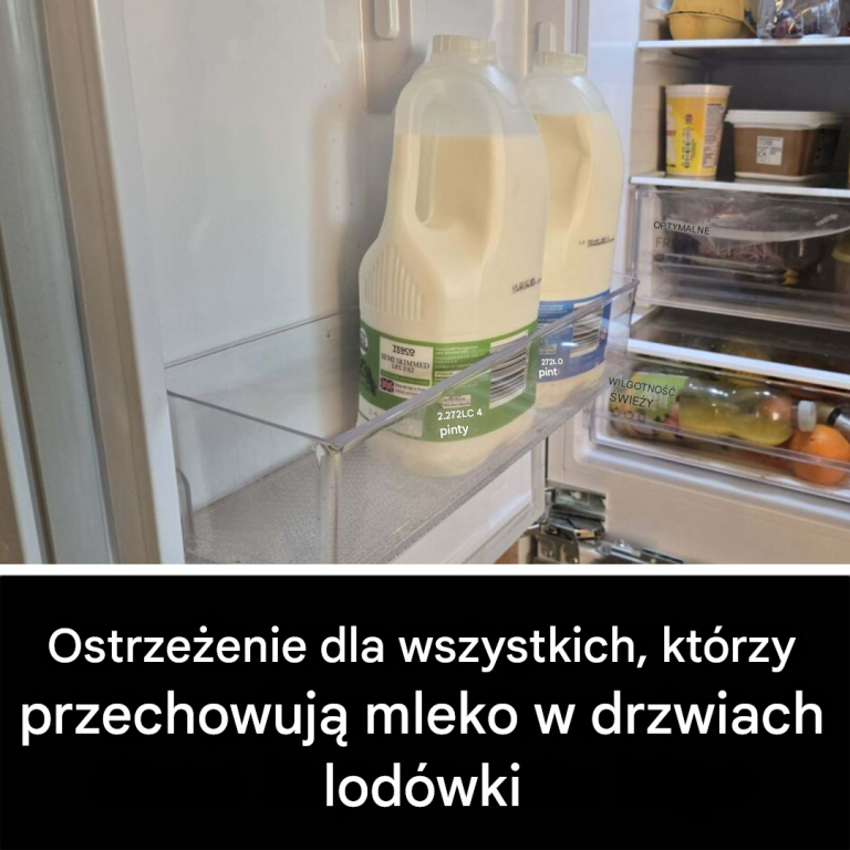 Ostrzeżenie dla wszystkich, którzy przechowują mleko w drzwiach lodówki