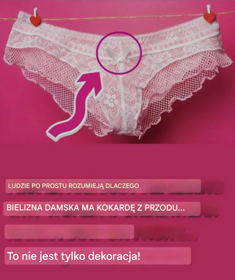 Dlaczego damska bielizna ma kokardkę z przodu?