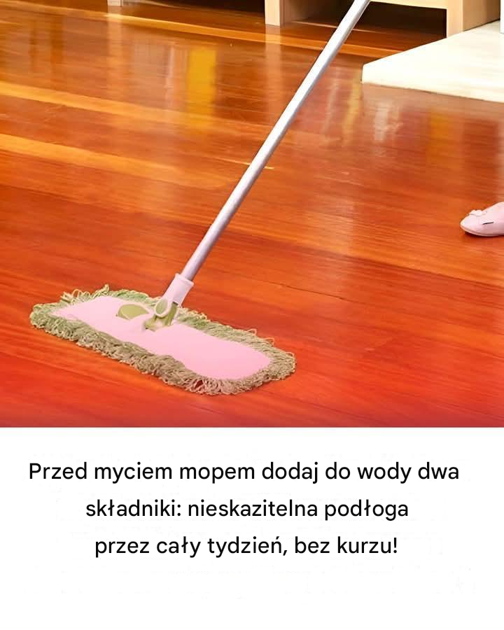 Przed czyszczeniem podłogi należy dodać do wody 2 elementy
