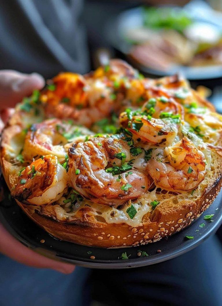 Rozkoszuj się smakiem misek chlebowych z nadziewanymi owocami morza!