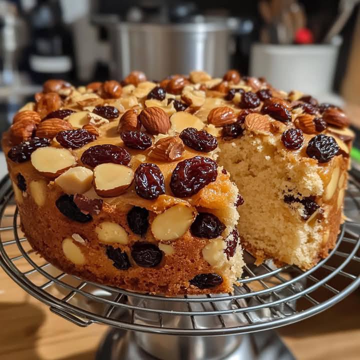 Ciasto z rodzynkami, orzechami laskowymi i migdałami z Shafem Omarem