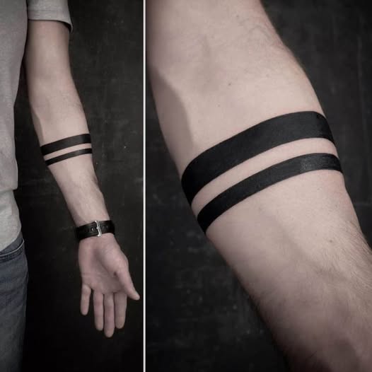 Co oznacza minimalistyczny tatuaż z czarnym paskiem?