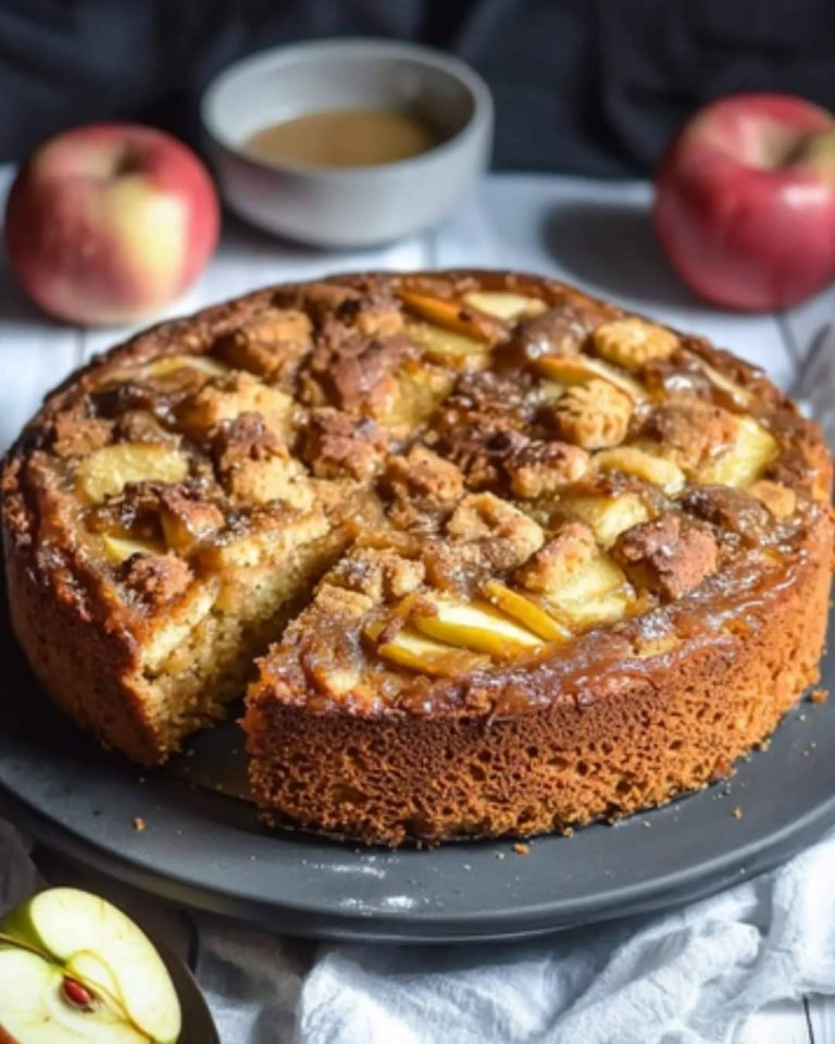🍎 Ciasto jabłkowe z kremem Speculoos i solonym masłem karmelowym 🥮