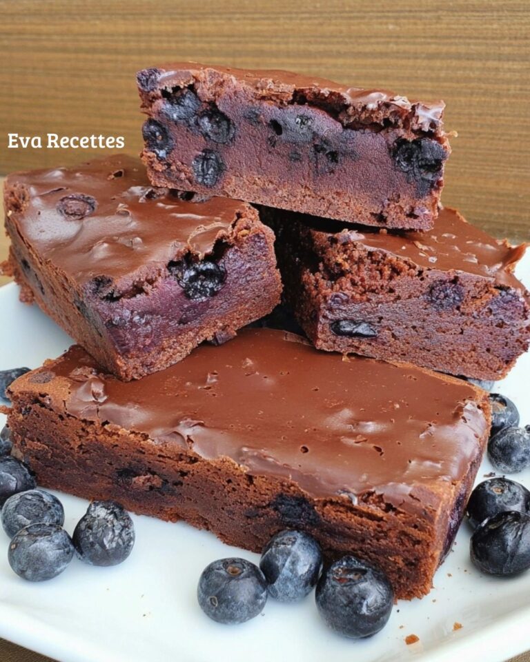 Brownies z czekoladą i jagodami