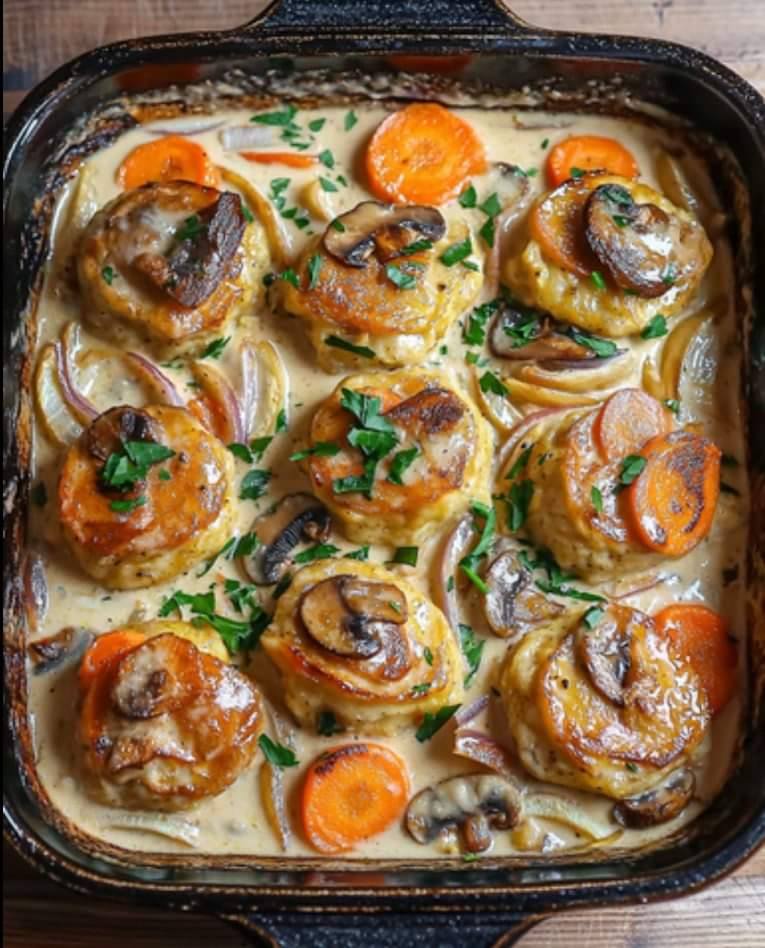 Miękkie Paupiettes ze Śmietaną i Warzywami